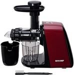 BioChef Axis Compact Juicer: Affordable, Best juicer for Celery, Masticating Cold Press Juicer Extractor (BPA-Free) Wide Chute, 150w Motor / 80 RPM | 3 Year Warranty. Juices: Fruits, Vegetables, Greens, Wheatgrass (Red)