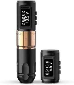 Ambition MARS-U Wireless Tattoo Machine with Adjustable Stroke - Rotary Cartridge Tattoo Machine Pen with Extra 1800mAh Power Coreless Motor Digital LED Display for Professional Tattoo Artist