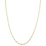 Kooljewelry 14k Yellow Gold Singapore Chain Pendant Necklace (0.7 mm, 1 mm, 1.4 mm, 1.7 mm), 18 inch, Gold, No Gemstone