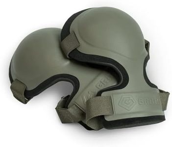GRITR Tactical Knee Pads for Work, Hunting, Construction, Gardening, Paintball w/Foam Padding, Hard Shell & Adjustable Straps - Heavy Duty Professional Knee Protectors for Men & Women, Ranger Green