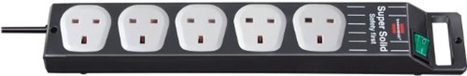 Brennenstuhl Super-Solid Line extension socket 5-way black/light grey 2,5m 05VV-F 3G125 *GB*