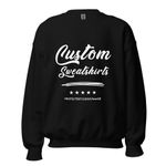 Ningest Custom Fleece Sweatshirts for Men, Personalized Crew Neck Sweatshirt Womens, Design Your Own Black