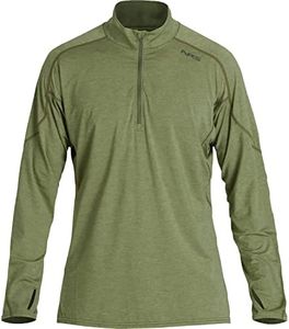 NRS Men's Silkweight Baja Sun Shirt, Olive, Small