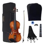 PERLMAN Classic 3/4 Violin With 1 carbon fiber bow, Rosin, Hard Case, 1 Fingerboard Sticker, 1 Violin Mute (PM 94)