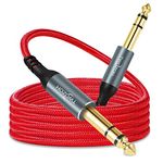 Twozoh Jack 6.35mm to 6.35mm Balanced TRS Stereo Audio Cable, Male to Male 1/4 Inch Guitar Cable 3M (Profesional/Hifi)