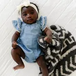 SARANONI Super Soft Blankets for Babies Ultra Soft Double Layer Luxury (Mudcloth, Security 20" x 15")