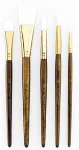 Royal Brush 9163 and Langnickel White Taklon Brush Set Value Pack, Stroke