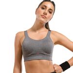 Enamor SB18 Convertible Back High-Impact Sports Bra for Women- Full Coverage, Padded and Wirefree(SB18_GREY MELANGE_34D)