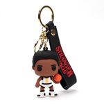 Daiyamondo Collectible Premium Famous Cartoon Anime 3D Rubber Silicon Keychain With Long Ribbon Suitable For Car And Bike Key rings | Bag Charm | Gifting | key chain (Basketball Player)