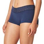 Maidenform Women's Dream Cotton with Lace Boyshort - Blue - Medium