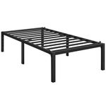 Yaheetech 36 cm Single Bed Frame Metal Solid 3ft Single Platform Bed with Heavy Duty Steel Slat Support/Non-slip Mattress Foundation/No Box Spring Needed/Under-bed Storage Space Assembly