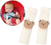 Fychuo Seat Belt Pads 2 Pack Seatbelt Strap Cover Fleece Seat Belt Covers Soft Baby Car Seat Cover Cute Bear Cartoon Seatbelt Strap Cover
