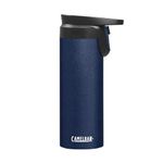 CamelBak Forge Flow Coffee & Travel Mug, Insulated Stainless Steel - Non-Slip Silicon Base - Easy One-Handed Operation - 16oz, Navy