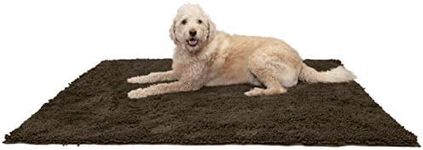 Furhaven Pet Dog Mat | Muddy Paws Absorbent Chenille Bath Towel & Shammy Rug for Dogs & Cats, Mud (Brown), Jumbo Plus