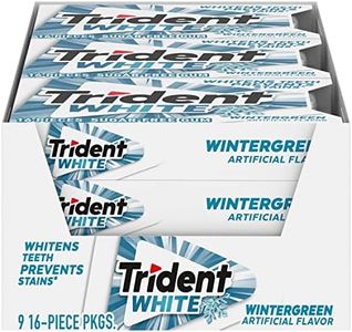 Trident White Wintergreen Sugar Free Gum, 9 Packs of 16 Pieces (144 Total Pieces)