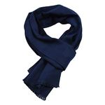 FAIRYGATE Mens Scarfs Classic Cashmere Warm Long Winter Boys Scarf Dark Blue Oversized Scarves 12227