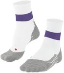 FALKE Women's Stabilizing Cool Running Socks, Mid Calf, Medium Cushion, High Support, Breathable Quick Dry, Lyocell, White (White 2008), 5-6, 1 Pair