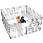 Yaheetech 8 Panel Pet Dog Pen Puppy Playpen Foldable Rabbit Run Cat Duck Cage Fence Indoor/Outdoor 61cm High