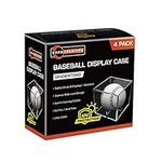 4 Pack Baseball Display Cases - UV 