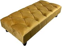 ISTOOLS Chesterfield Upholstered Ottoman Bench - Velvet Footstool with Multi-Functional Design, Attractive Buttons, and Legs for Living Room, Shoe Changing, and Elegant Home Decor