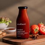 SMALLBATCH Smoked Applewood Barbeque Sauce, Gourmet Condiment, Made with Fresh Ingredients, Smoky, Tangy, Spread, Dip, Saute, Marinate, Baked Beans, Toast, Preservative Free, Pure Veg - 350g