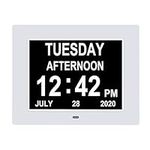 Jaihonda Large Digital Day Calendar Clock,Dementia Clocks with Day and Date for Elderly,8 Alarm Options Memory Loss Clock,Alzheimers Clock for Seniors