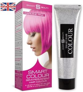 Smart Beauty | Carmine Pink Pastel Semi-Permanent Hair Dye | No ammonias, parabens, sulphates or PPD | 100% vegan, cruelty-free formulation