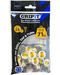 Gripit Yellow Plasterboard Fixings - Pack of 25 - Heavy Duty Plasterboard Fixings for Drywall & Stud Walls, Holds Up to 71kg - For Blinds, Curtains, Mirrors & Frames - Easy Install & UK Designed