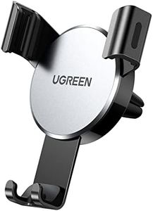UGREEN Support Téléphone Voiture Gravité Grille Aération Porte Smartphone Voiture Ventilation Accroche Téléphone Voiture Compatible avec iPhone 16 Plus Pro Max 15 14 Galaxy S24 Ultra S23 (Gris)