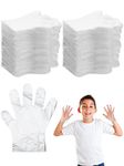 Disposable Gloves for Kids Multipurpose Gloves Clear Cooking Gloves PE Food Service Gloves Disposable Kids Gloves Disposable for Children Food Prep Crafting Painting Playing Gardening (3000 Pcs)