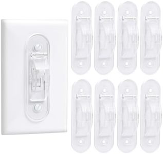 Wall Switch Guard, Childproof Light Switch Cover Guard | Toggle Style | Light Switch Protection | Lock Toggle Switch in On or Off Position | 8 Pack, Clear