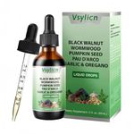Black Walnut Wormwood Parasite Cleanse, Wormwood Black Walnut Clove Drops, Digestion Aid & Boosts Energy, Pumpkin Seed Extracts, Support Gut & Digestion Balance, Improve Energy
