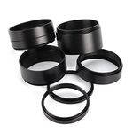 Telescope Adapter Ring Kit, M42x0.75mm Thread Lens Extension Tubes Various Sizes for Replacement