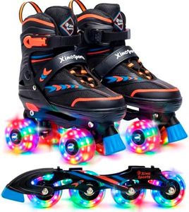 Xino Sports 2 in 1 Adjustable Combo Skates, Orange2, Large 5-8