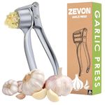 ZEVON® Garlic Crusher, Garlic Press Manual Garlic Mincer Stainless Steel Garlic Cutter Chopper,Hand Press Garlic Crusher, Mincer Cutter for Garlic for Kitchen.