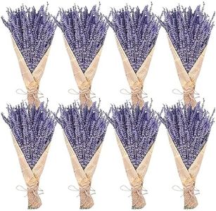 8 Bundles Dried Lavender Bundles, Uieke Natural Dried Lavender Flowers 1200 Stems 16“ for Home Weeding Decoration Flower Arrangements Photo Props Home Decor