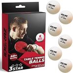 Idoraz Ping Pong Balls – White/Orange 3-Star 40+ Table Tennis Balls (Pack of 6,12,24) Suitable for Indoor and Outdoor Regulation Size Professional Grade Training Balls