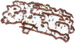 Dirt Cheap Dungeons Ogre Cavern Set - 616pc Modular Mega-Cave Kit - 28ft of Linear Walls for 1" Grid TTRPG - D&D, Pathfinder, Daggerheart
