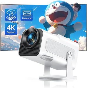 Mini Projector【Auto Keystone】 Portable Projector 4K Supported Native 1080P, TOPTRO 18000 Lumen WiFi Bluetooth Projector 270° Rotatable Outdoor/Home Movie Projector for Smart Phone/PC/TV Stick/PS5