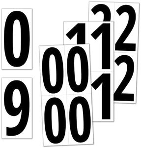 40 Pieces, 6" - Vinyl Number Stickers, Waterproof Large Stick On Numbers - Black Numbers