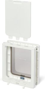 Dog Mate Medium Lockable Dog Door – White Flap for UPVC, Wall, Wood