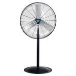 Tornado High Velocity Stationary NonOscillating Metal Pedestal Fan, 30 Inch, Adjustable Height, Adjustable Tilt, Commercial Industrial Use 3 Speed 8850 CFM 10 FT Cord UL Safety Listed, Black