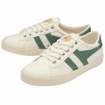 Gola Women's Tennis Mark Cox Sneaker, Off White/Green Mist, 7 UK