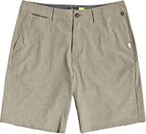 Quiksilver Men's Union Amphibian Hybrid 20 Inch Outseam Water Friendly Short, Kalamata Heather, 30