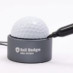 HODL 21 Ball Badge Aim Stripe - 360 Degree Golf Ball Line Marker Kit with Golf Bag Attachment for Perfect Alignment and Precision Putting - Includes Golf Ball Marker Stencil and Accessories (Grey)