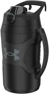 Under Armour Playmaker Sport Jug, Water Bottle with Handle, Foam Insulated & Leak Resistant, 64oz, Black/Black