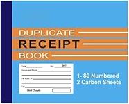 Best House Duplicate Receipt Book Numbered Pages 1-80 + 2 Sheets Carbon Paper Receipt (4 x 5 inch)