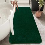 Rururug Extra Large Bath Mat Microfiber Bath Mats for Bathroom Ultra Soft Absorbent Bathroom Rugs Non-slip Anti Mould Bathroom Mat, Machine Washable (Green, 50 x 120 cm)