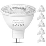 Nottac MR16 LED Bulbs, 12V 5W (50W Halogen Equivalent) Warm White 2700K 38° Beam Angle LED MR16 for Indoor/Outdoor Landscape, Recessed, Track Lighting, GU5.3 Bi Pin Base, 6 Pack