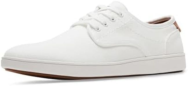 Steve Madden Men's Fenta Fashion Sneaker, White Canvas, 11 US